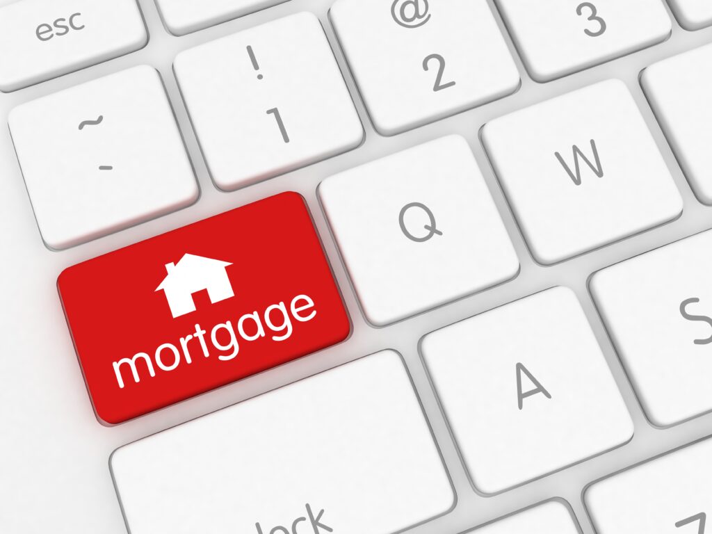 Mortgage Keyboard With Red Mortgage Button