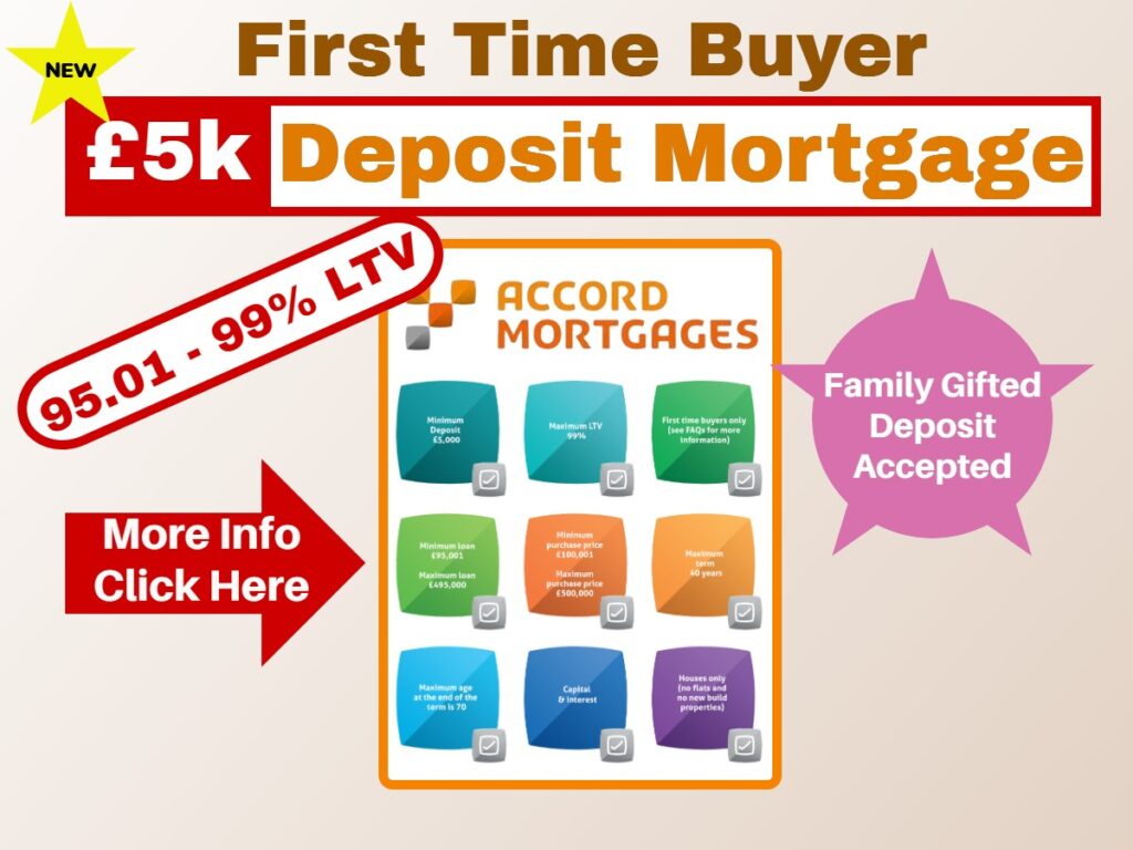 Accord £5k Deposit First Time Buyer Mortgage